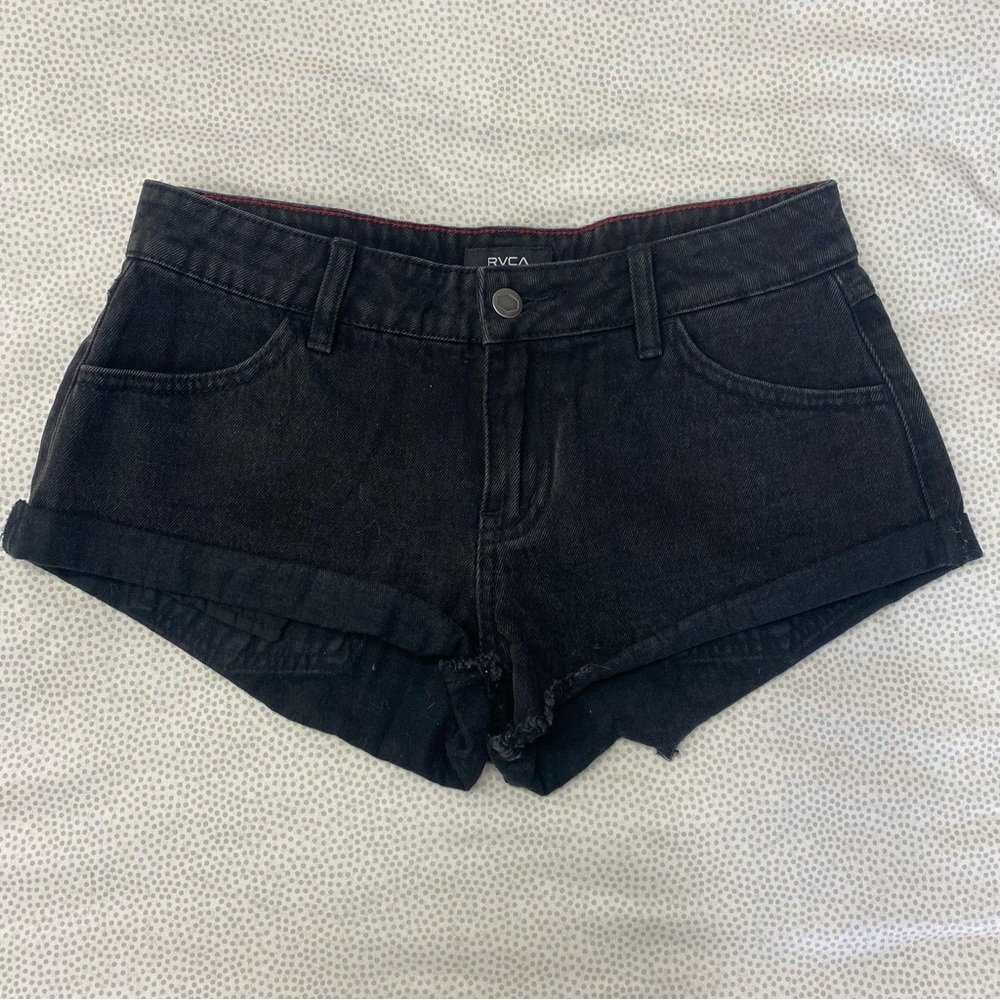 RVCA Women's black Denim Jean Shorts